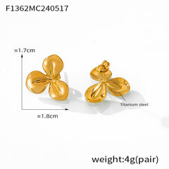 Sculptural Flower Stud Earrings
