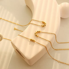 18K Gold-Plated Fine Bead Anklet