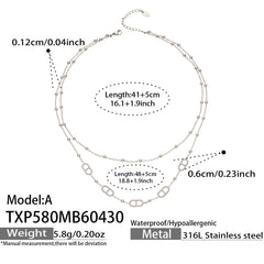 Cubic Zirconia Oval-Link Necklace & Bracelet