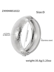 18K Gold-Plated Hammered Wide Bangle Designs