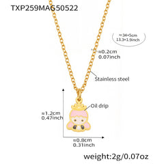 Enamel Princess Charm Necklace, Bracelet, Ring or Earrings