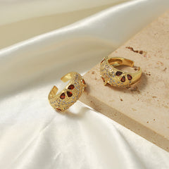 Cubic Zirconia Dome Open Ring