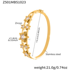 Cubic Zirconia Clasp Bangle Designs