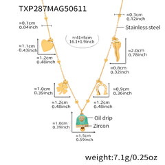18K Gold-Plated Enamel Bell Necklace or Bracelet