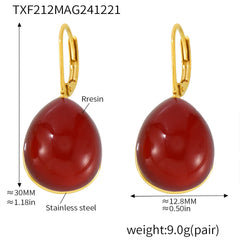 Teardrop Resin Necklace Earrings or Ring