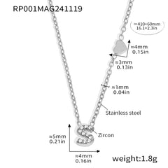 Silver-Tone Initial Necklace, Earrings, Bracelet & Ring