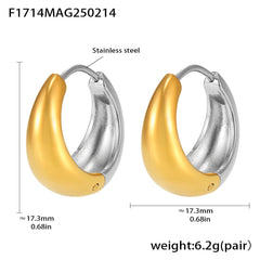 Polished Rounded Huggie Earrings