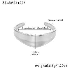 18K Gold-Plated Polished Cuff Bracelets