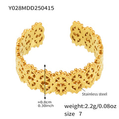 Gold-Tone Sculptural Open Ring
