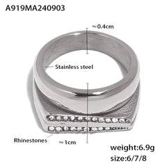 Sparkling Sculptural Band Ring