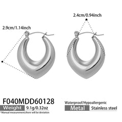 18K Gold-Plated Rounded U-Hoop Earrings