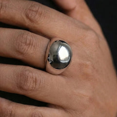 18K Gold-Plated & Silver-Tone Dome Statement Ring