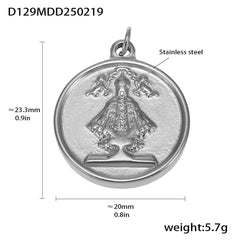 18K Gold-Plated Ornate Charm Pendant