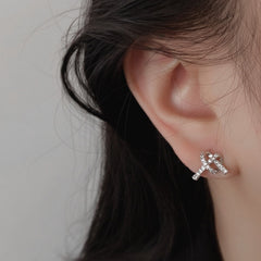 Nicolette Vintage-Inspired Pavé Knot Stud Earrings