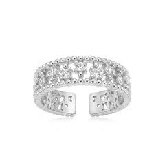 Marielle Openwork Pavé Adjustable Ring