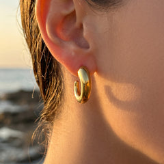 18K Gold-Plated Small U-Shaped Hoop Earrings