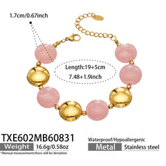 Color Resin Bead Necklace and Bracelet