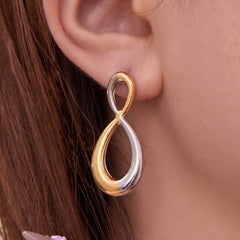 18K Gold-Plated Figure-Eight Drop Earrings