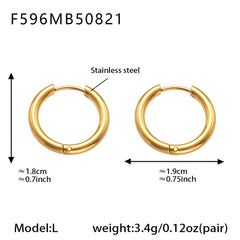 Polished Minimal Huggie Hoop Earrings