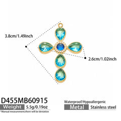 Cubic Zirconia Cross Necklace or Pendant
