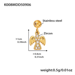 18K Gold-Plated Cubic Zirconia Charms and Chain Designs
