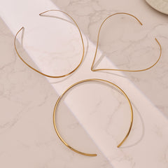 Open Stainless Steel Collar Necklaces