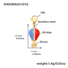 18K Gold-Plated Fruit and Travel Charm Jewelry