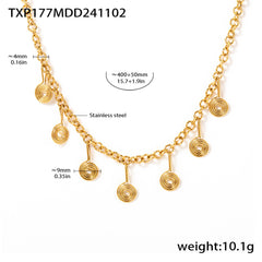 Ribbed Disc Necklace, Anklet or Earrings