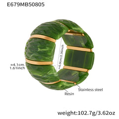 Color Resin Wide Stretch Bangle Designs