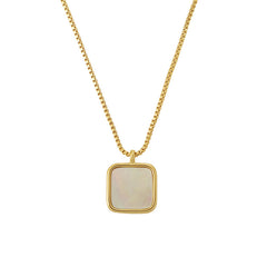 Nicolette Mother-of-Pearl Square Choker Necklace