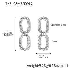 18K Gold-Plated Rectangular Cubic Zirconia Necklace, Bracelet or Earrings