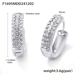 Color Cubic Zirconia Hoop Earrings