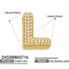 18K Gold-Plated Initial Charms and Chain Designs