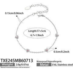 18K Gold-Plated Color Heart Cubic Zirconia Jewelry