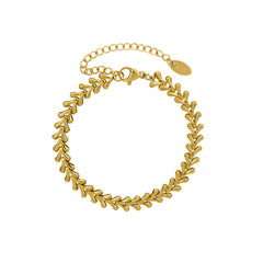 Leaf Texture Necklace and Bracelet