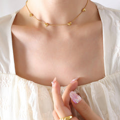 Gold-Tone Heart Station Jewelry