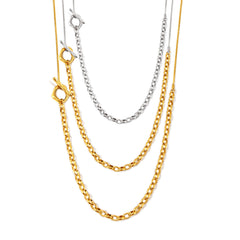Two-Tone & Polished Long Toggle Necklaces