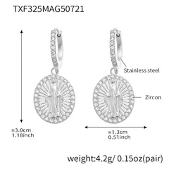 Oval Portrait-Relief Ring or Drop Earrings