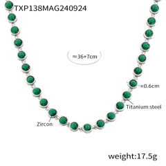 Cubic Zirconia Tennis Necklace & Bracelet