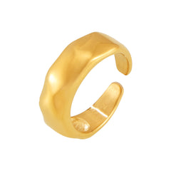 18K Gold-Plated Sculptural Open Ring