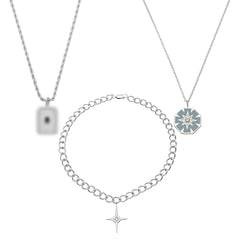 Silver-Tone Celestial & Cross Pendant Necklaces