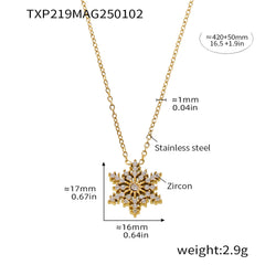 Cubic Zirconia Snowflake Necklace, Bracelet & Earrings