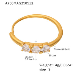 Cubic Zirconia Slim Floral Ring Designs