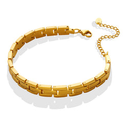 Gold-Tone Rectangular Link Bracelet