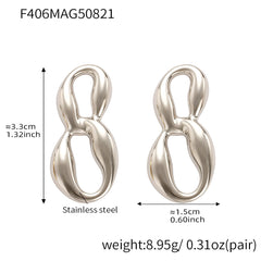 18K Gold-Plated Figure Eight Link Earrings