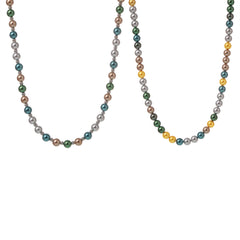 Multicolor Pearl-Look Bead Necklace