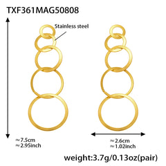 Gold-Tone Interlocking Circle Jewelry