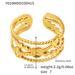 18K Gold-Plated Sculptural Open Ring
