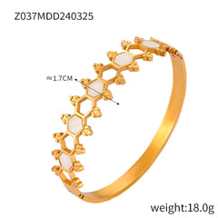 Acrylic Hexagon Openwork Bangle