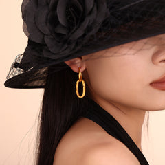 Asymmetric Linked Hoop Earrings